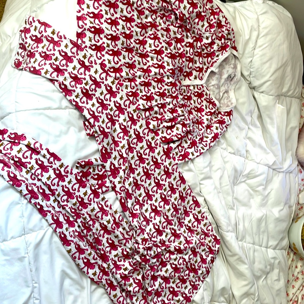 Roller rabbit Monkey Pajamas pink